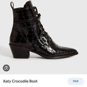 All Saints Katy Crocodile Boot